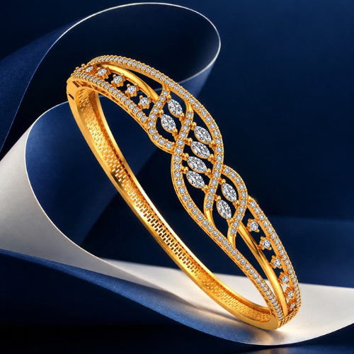 Amiraf Jewellers • Crystal Vine Gold Bracelet
