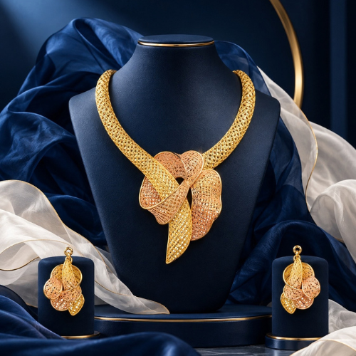Amiraf Jewellers • Handcrafted 18K Gold Collar Necklace