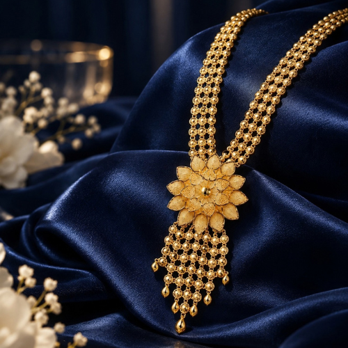 Amiraf Jewellers • Statement Luxury Gold Necklace Set